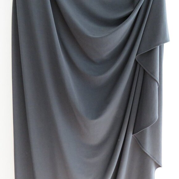 ALEX EVENINGS Gray Silver Sequin Ruched Maxi Evening Dress Gown - Size US 16W - Picture 8 of 15